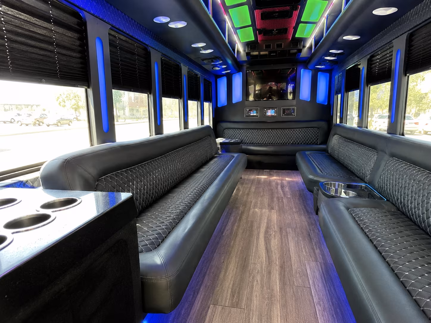 surprise 15 passenger party bus inside