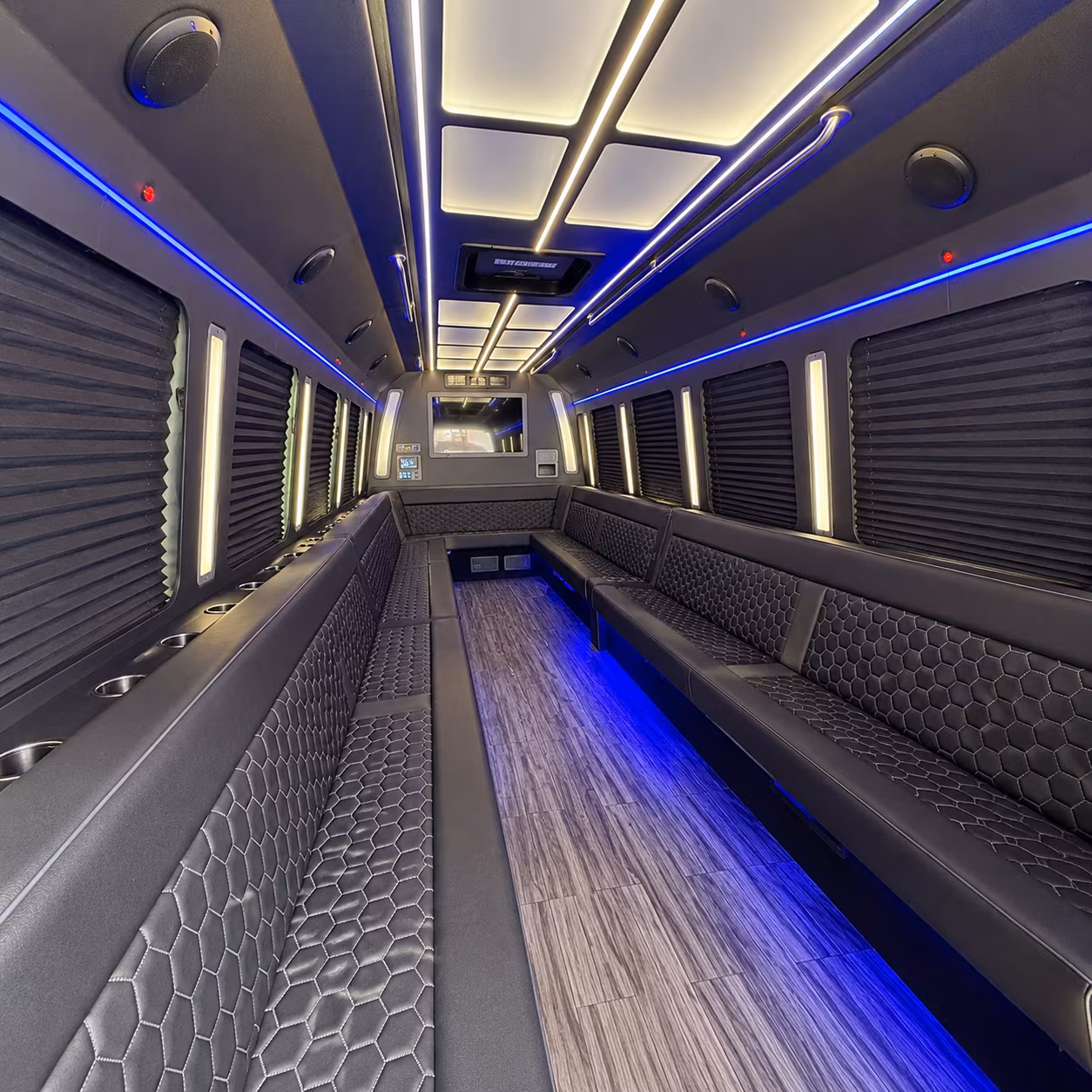 surprise 30 passenger party bus interior