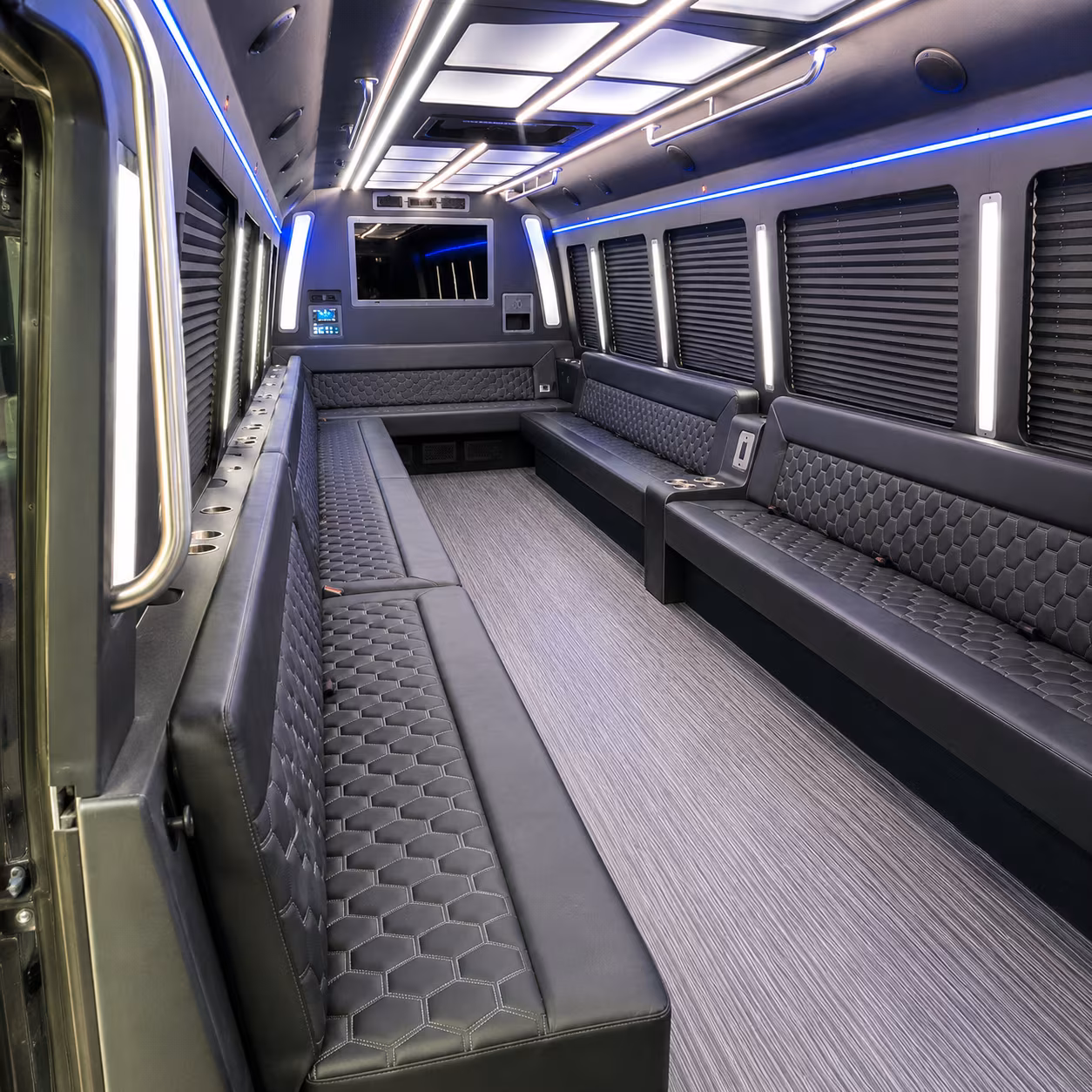 surprise 40 passenger party bus interior