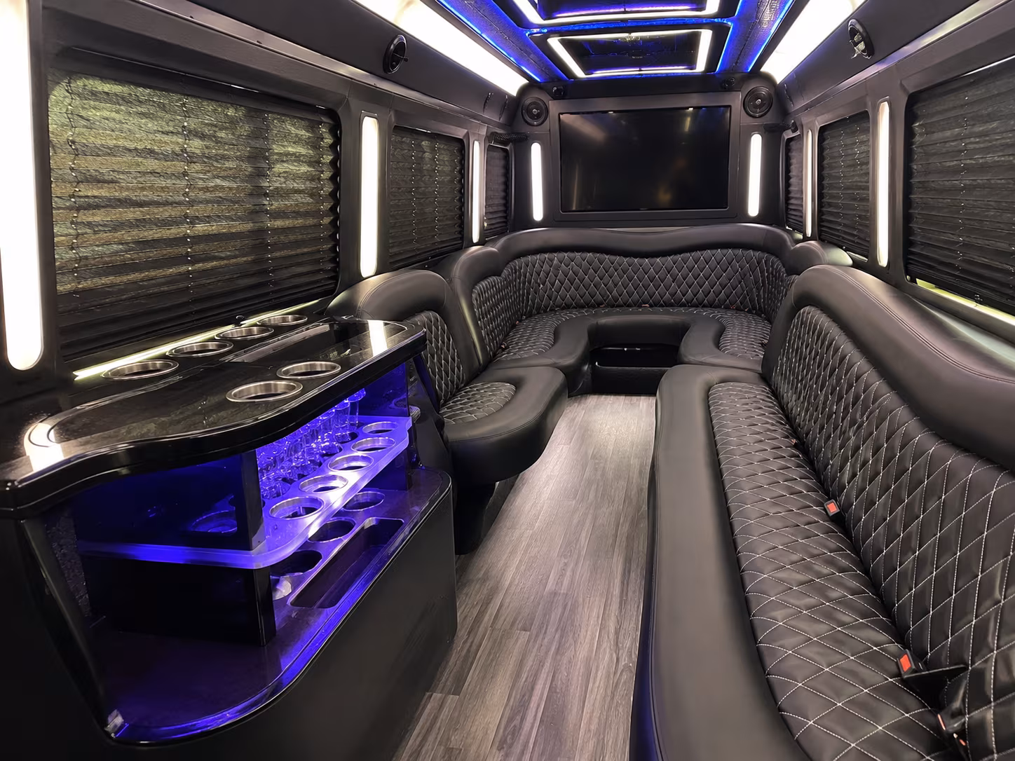 surprise holiday party bus rental