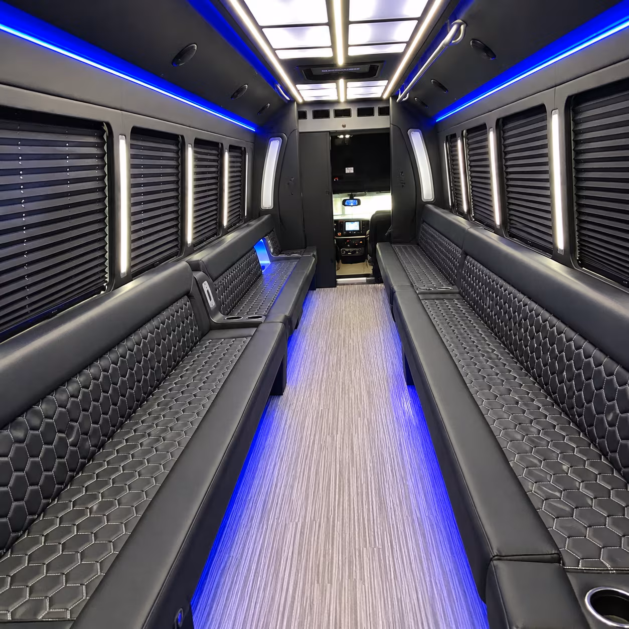 surprise party bus rental interior