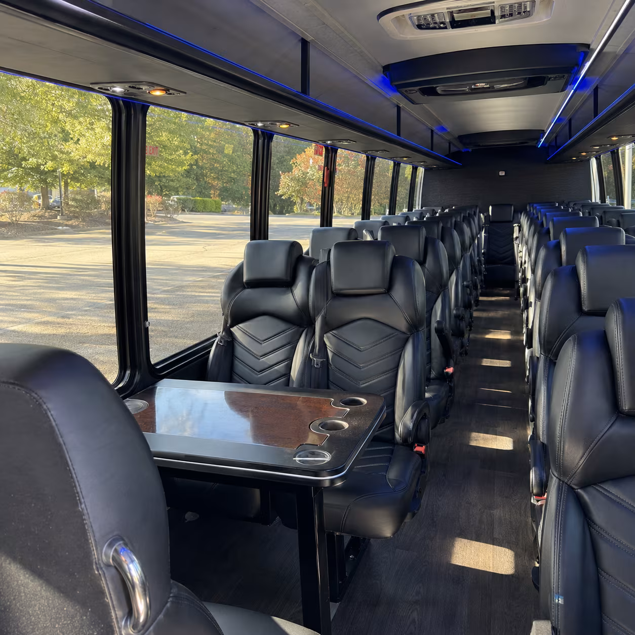 surprise wedding transportation onboard seating